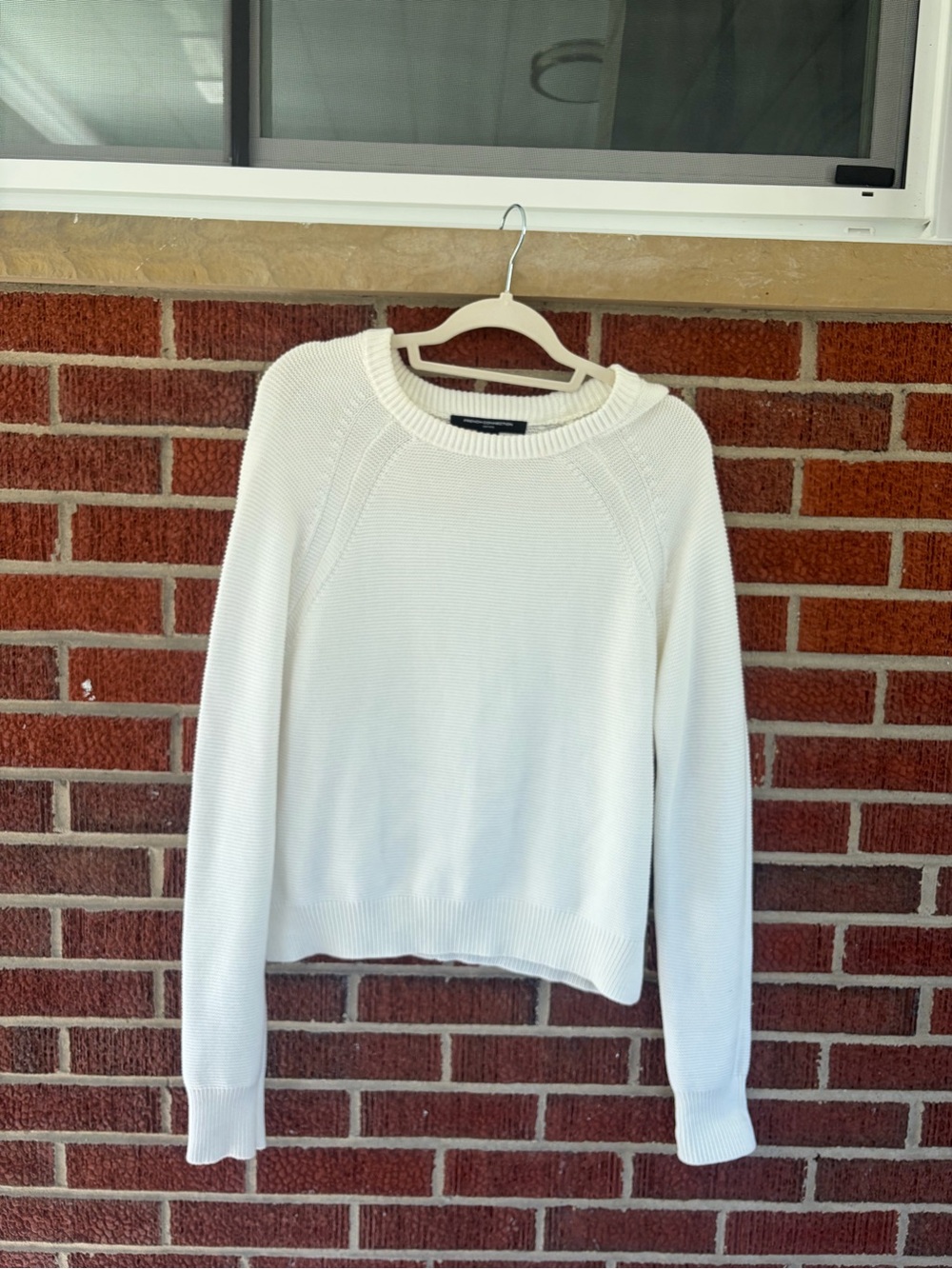 French Connection Cream Crewneck Sweater